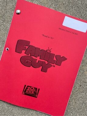 Family Guy 2008 Production Used Table Script Road To 85 SPIES REMINISCENT OF US!